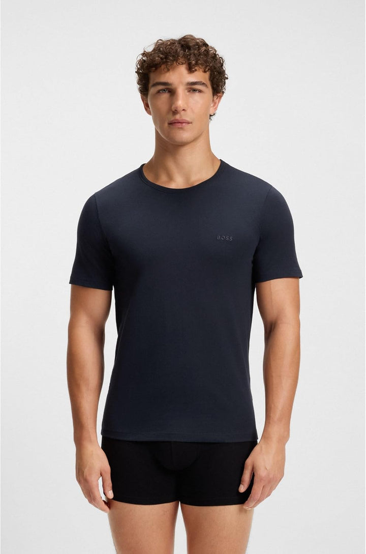 BOSS Herren TShirtRN 3P Classic Dreier-Pack T-Shirts aus Baumwoll-Jersey mit Logo M Grün399, M Gr&#x