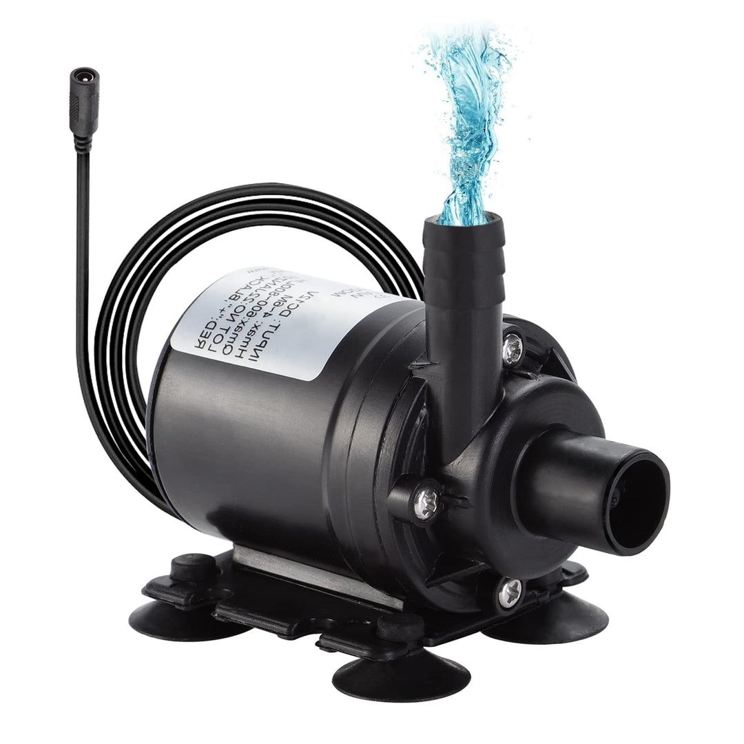 HSEAMALL Brushless Tauch Mini Wasserpumpe DC 12 V Amphibienpumpe 800L / H 5 Mt für Gartenteich Aquar