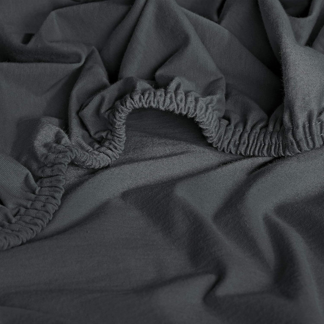 Erwin Müller Spannbettlaken, Spannbetttuch Memmingen Interlock-Jersey anthrazit Grösse 90x210-100x22