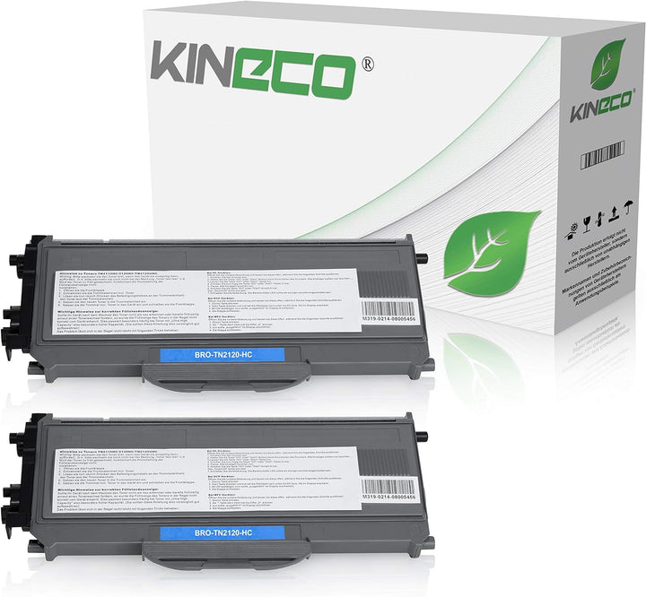 Kineco 2 Toner kompatibel für Brother TN-2120 TN2120 für Brother HL-2140, HL-2150N, HL-2170W, DCP-70