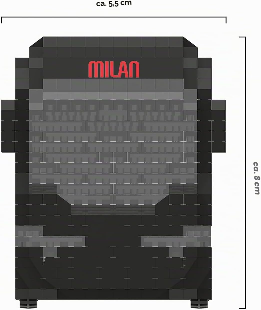 FOCO Offizielles Lizenzprodukt AC Milan BRXLZ 3D Bricks Fussballmannschaftsbus Konstruktionsspielzeu