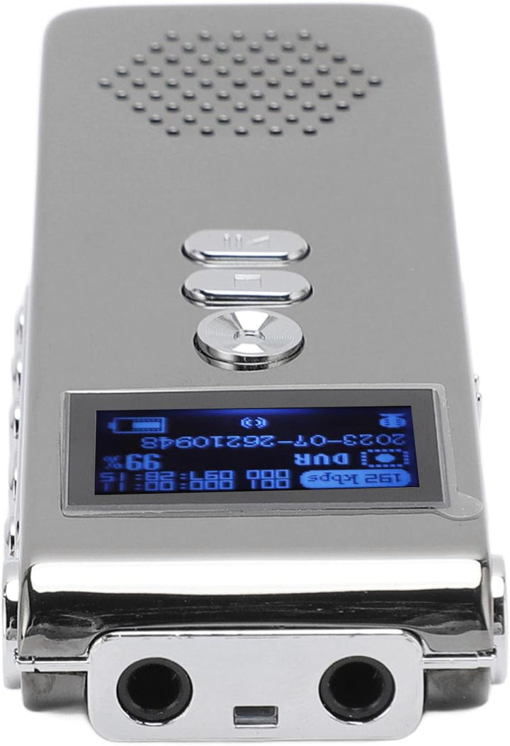 Ejoyous Diktiergerät, 300 MAh, Digitalrekorder, Dual-Mikrofon, 192 KBit/s Bitrate, Einfache Bedienun
