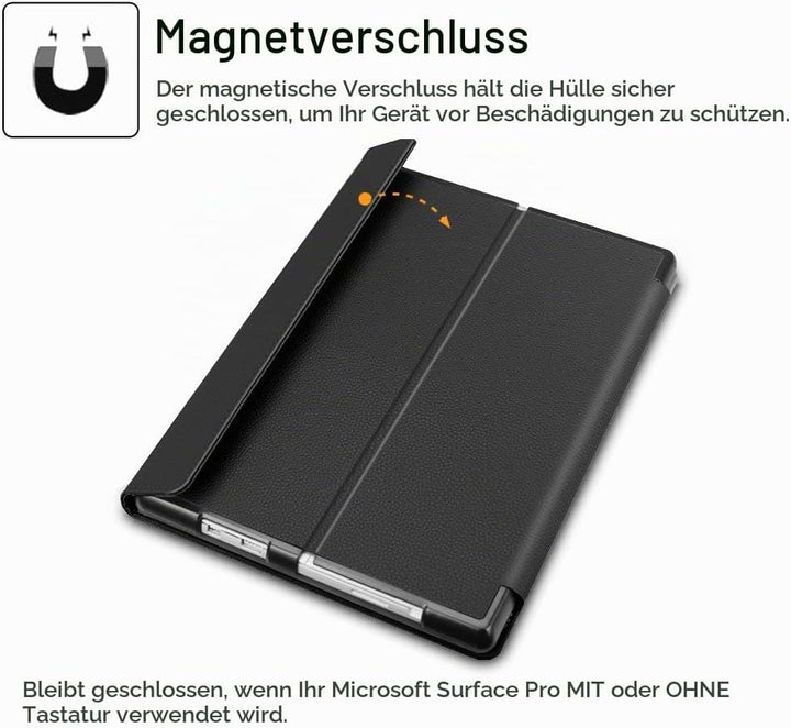 Fintie Hülle für Microsoft Surface Pro 7/7 Plus / 6/5, Business Schutzhülle mit Harter Schale, anpas