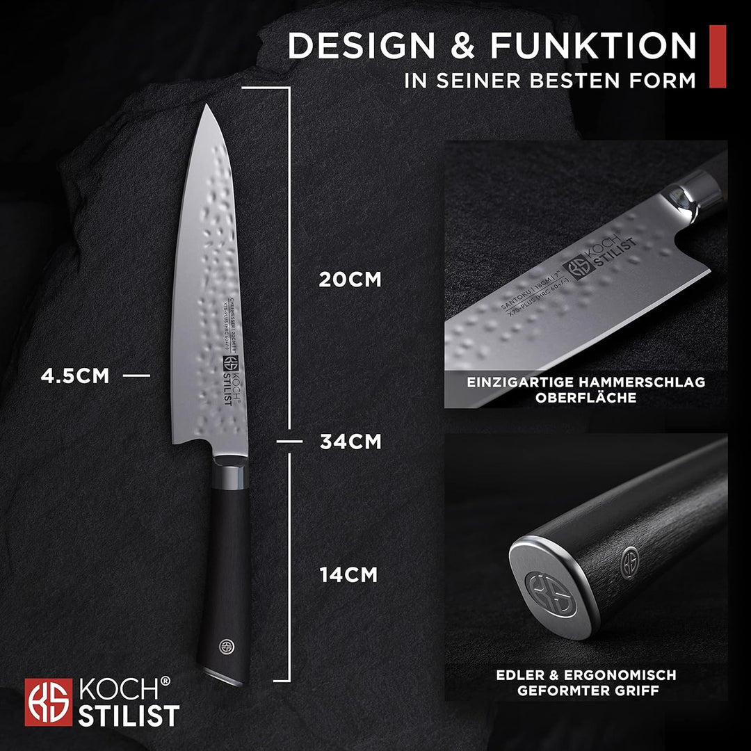 Kochstilist® Premium Chefmesser 20 cm [+ inkl. Geschenkbox] Das Profi-Kochmesser aus extrem scharfem