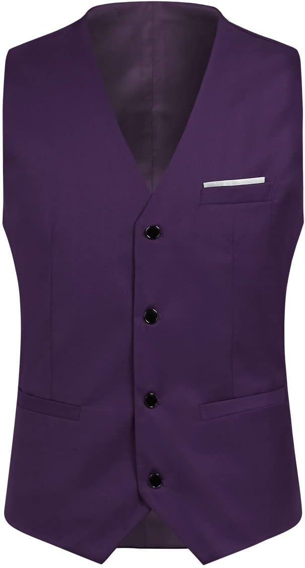YOUTHUP Anzug Herren 3 Teilig Anzüge Slim Fit 2-Knopf Herrenanzug Modern Formell Sakko Weste Hose fü