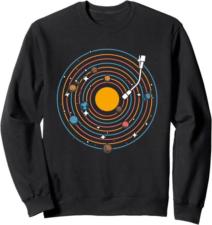 Universum Galaxy Schallplatte Vinyl Plattenspieler Geschenk Sweatshirt