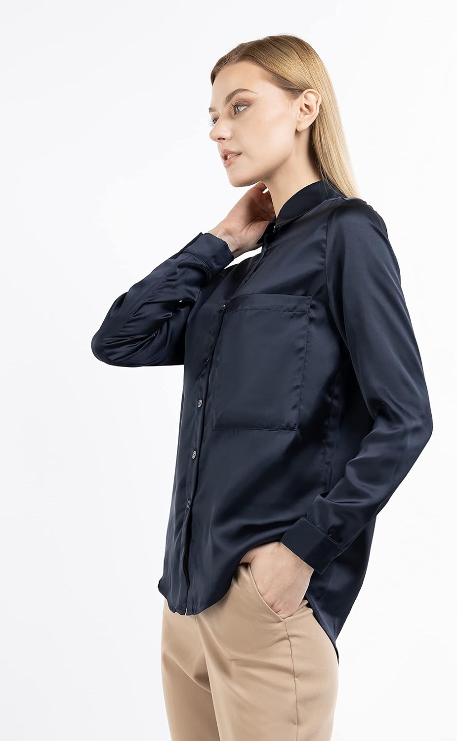 baradello Damen Hemdbluse L Navy, L Navy