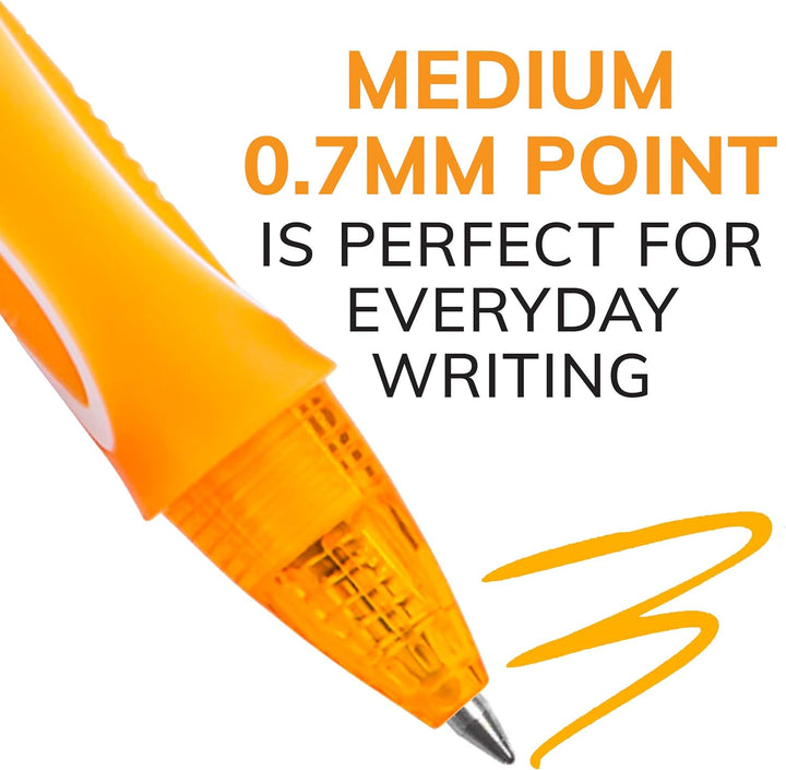 BIC Gelocity Quick Dry Retractable Fashion Gel Pen, Medium Point (0.7 mm), Assorted Colors, 3-Count