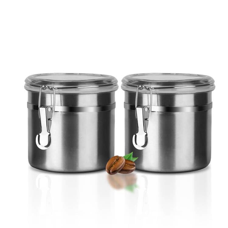 Kaffeedose Luftdicht mit Deckel Kaffeebohnen Behälter für Kaffeepulver Bohnen Tee Mehl Müsli Zucker,