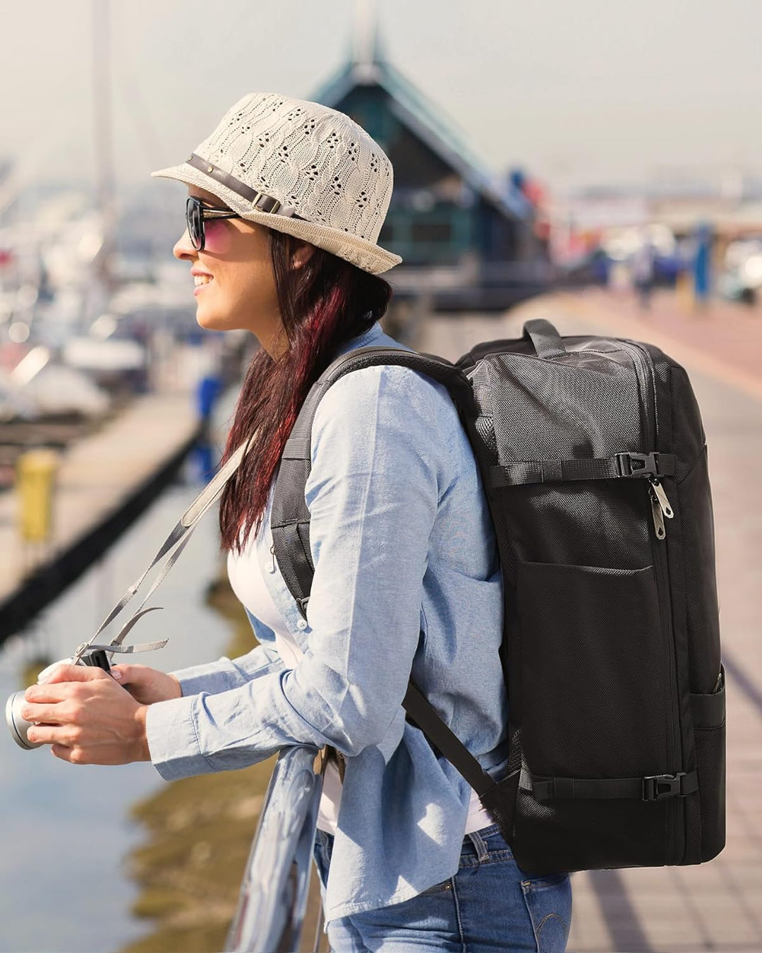 Inateck 42L Supergrosser Handgepäck Reiserucksack Flugzeug Laptop Rucksack für 15,6 Zoll Laptop Note