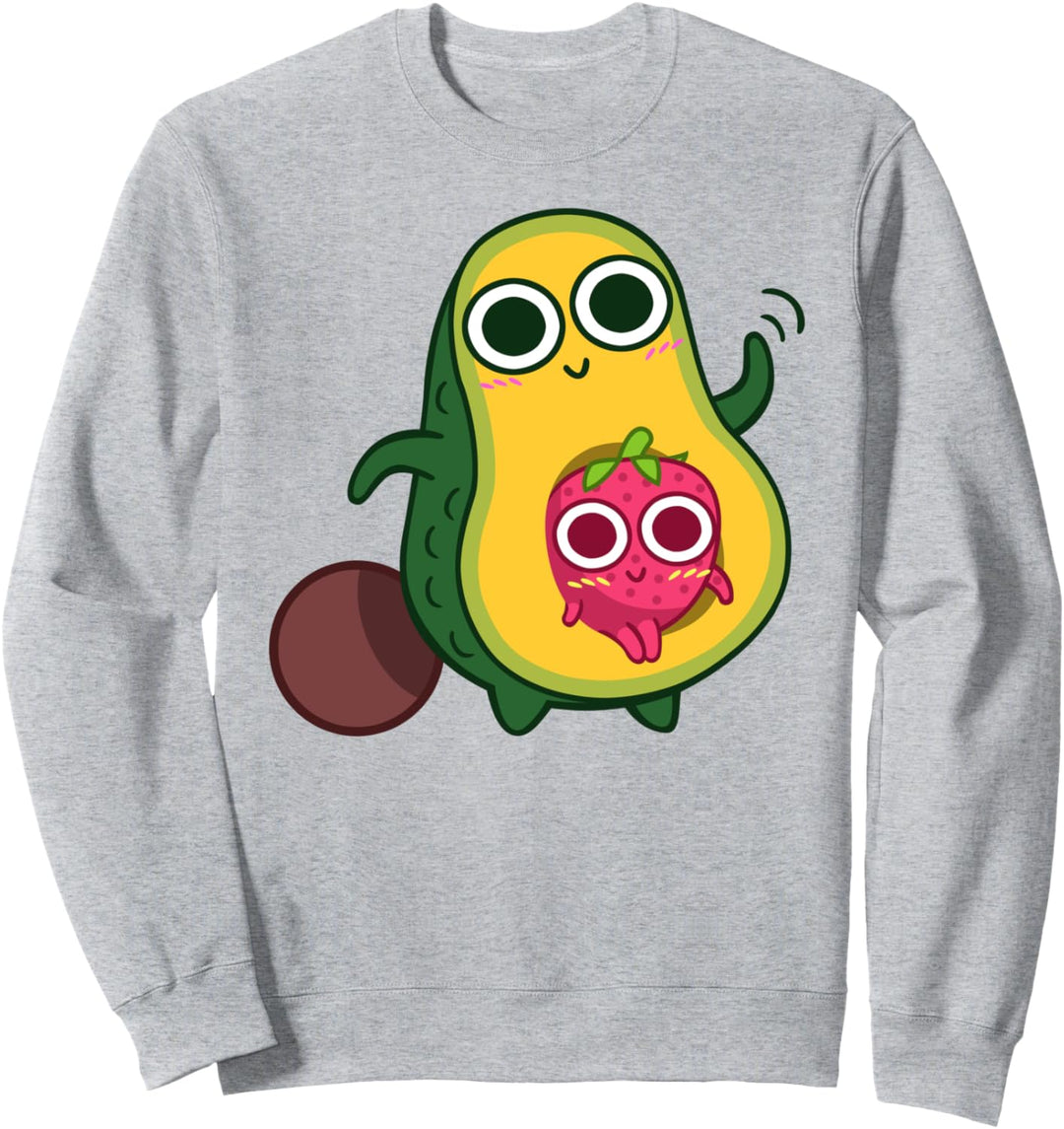 kawaii Avocado- und Erdbeerfreunde Sweatshirt