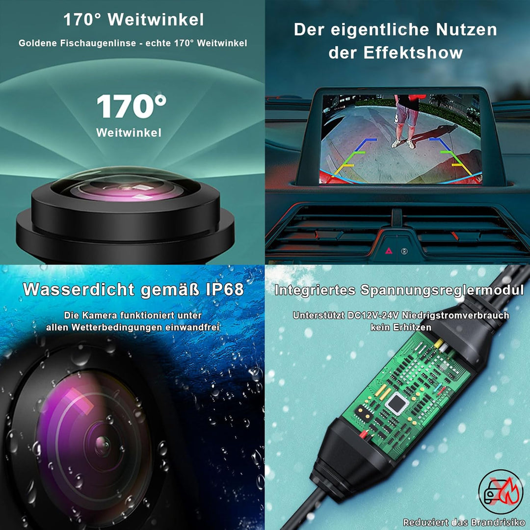AHD 1080P Rückfahrkamera Funktioniert Nur mit Monitoren und Radio, die das AHD 1080P Videosignal Unt