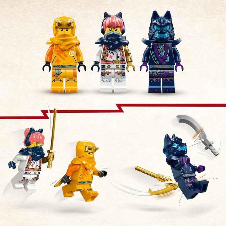 LEGO NINJAGO Riyu der Babydrache, Drachen-Spielzeug mit 3 Mini-Figuren, baubares Ninja-Spielzeug für