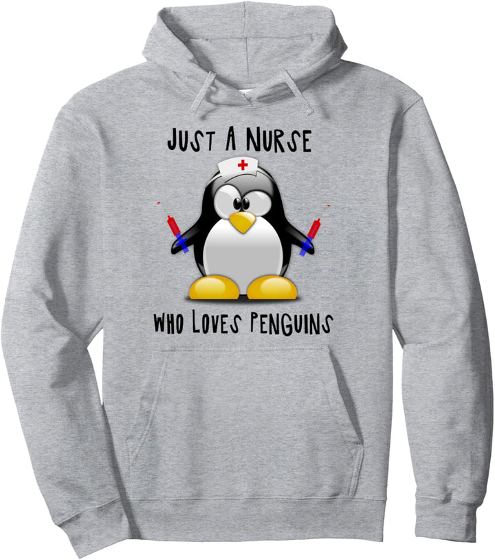 Just A Nurse Who Loves Penguins Pinguin fun4m3animal fun4m3 Pullover Hoodie