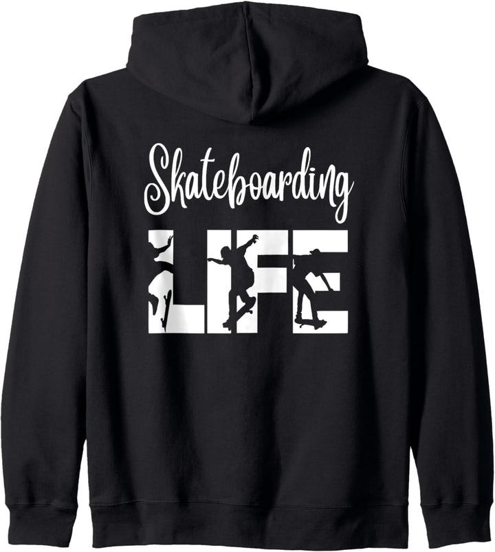 Skaters Having Fun Pro Skateboarding Leben Geschenk für Teenager Jungen Kapuzenjacke