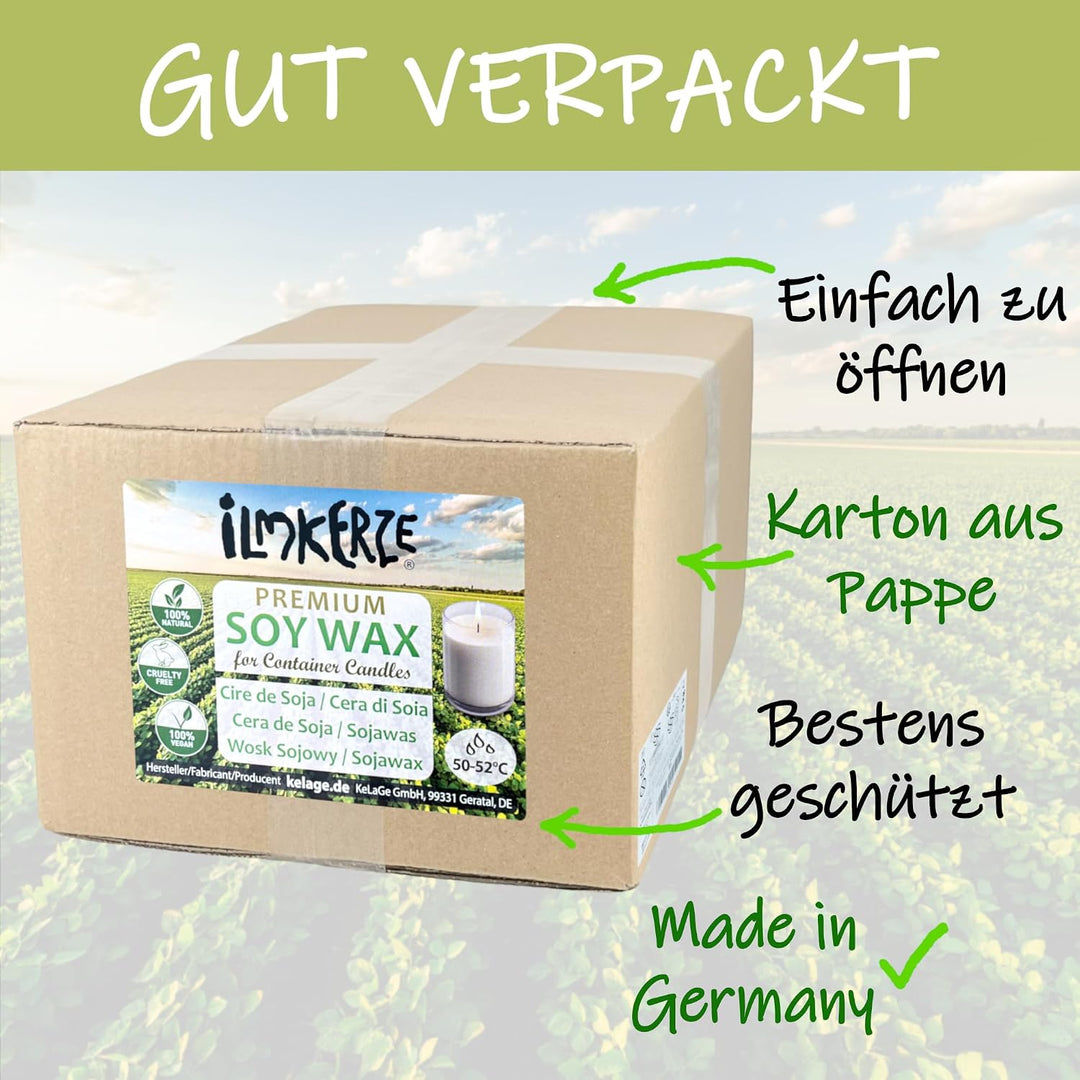 Premium Sojawachs Flocken 5 kg | natürlich | nachhaltig | palmölfrei | Kerzenwachs für DIY Kerzen in