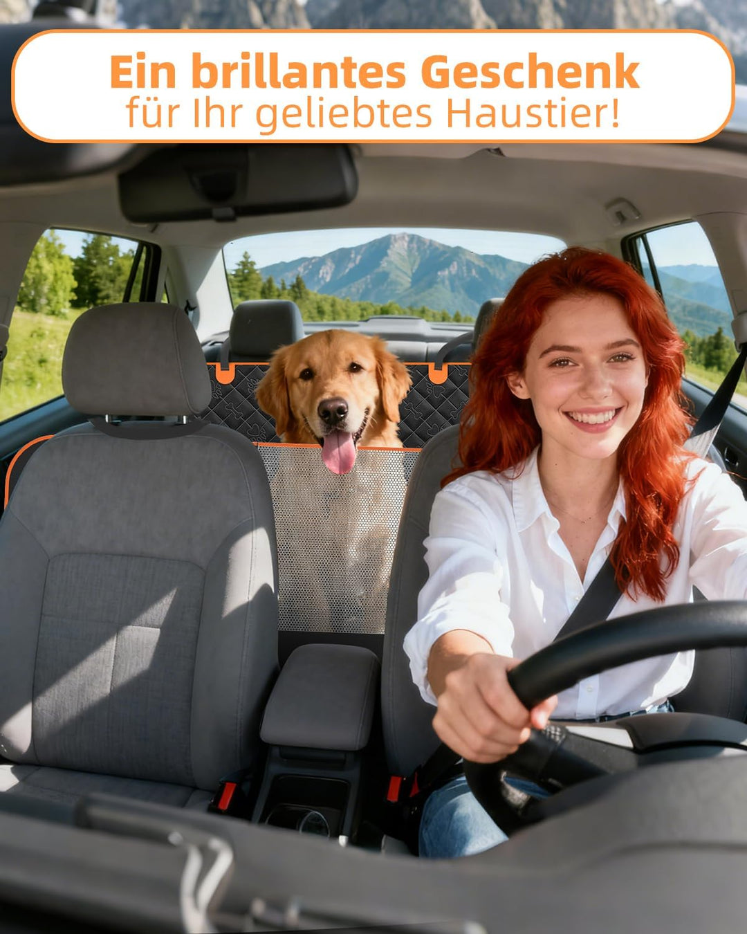 Hundedecke Auto Rückbank 100% Wasserdicht Kratzfeste Autoschondecke Hund Rücksitz mit Seitenschutz u