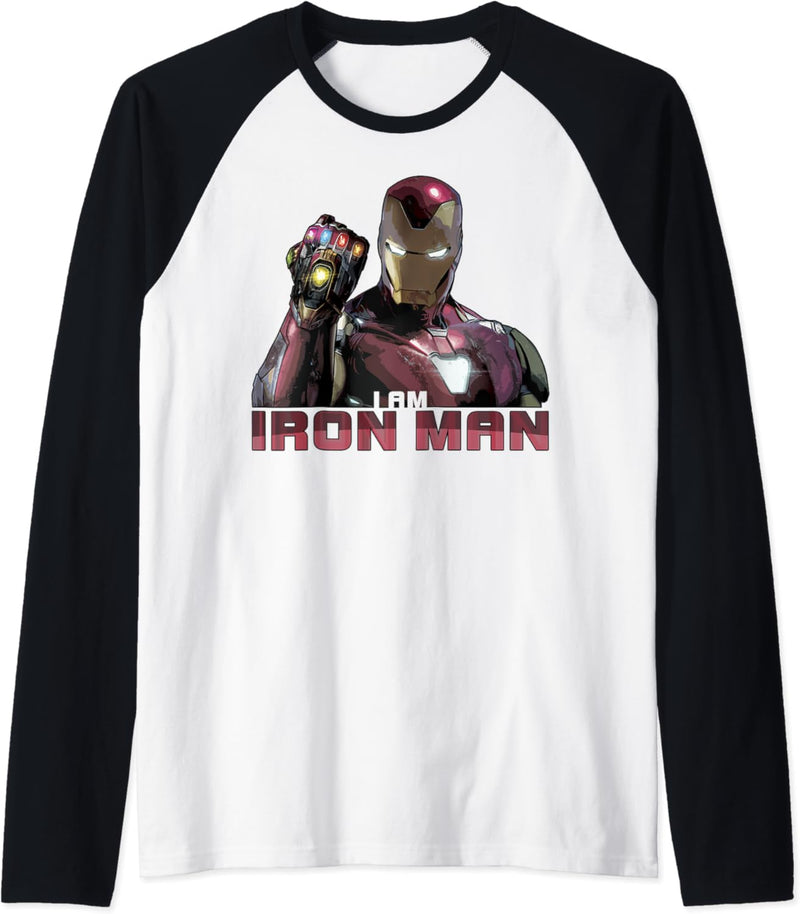 Marvel Avengers I Am Iron Man Gauntlet Portrait Raglan