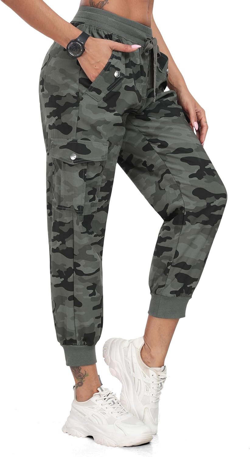 JINSHI Hosen Damen Cargohose Wanderhose Leichte Jogginghose Freizeithose Funktionshose Outdoorhose m