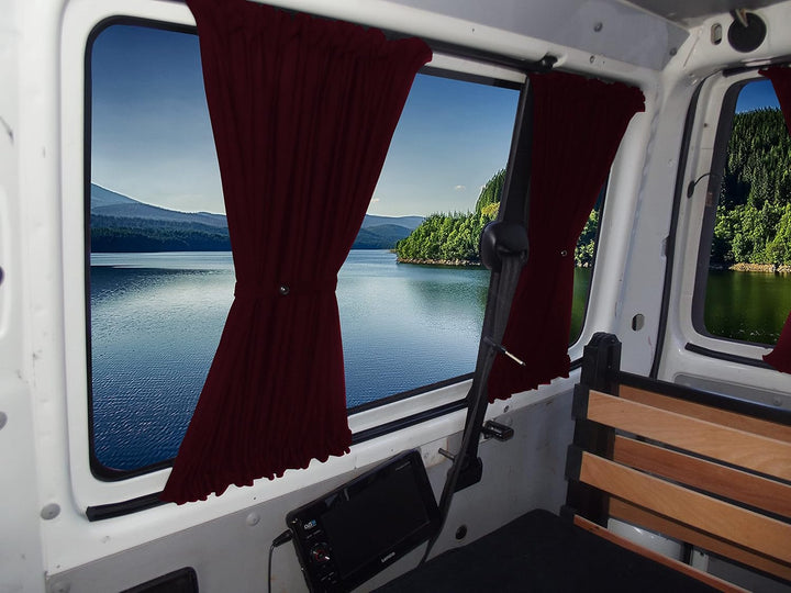 BREMER SITZBEZÜGE Mass Gardinen Vorhänge Sonnenschutz kompatibel mit VW T4 Transporter Caravelle Lan