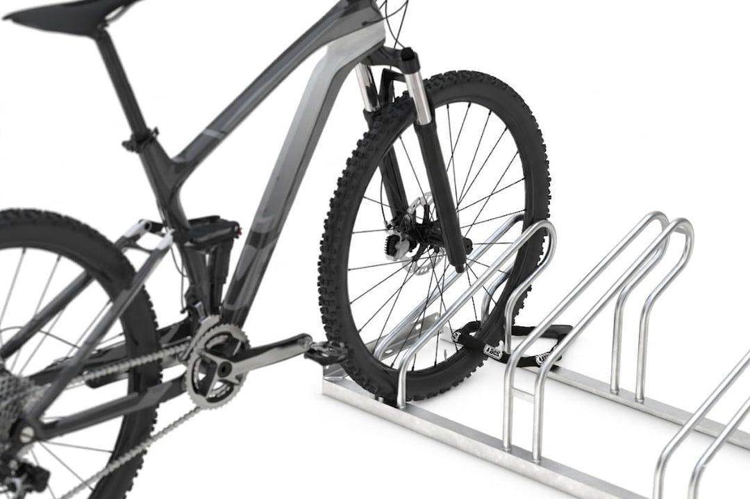 Bügelparker 1054 | einseitig | Fahrradständer für 4 Fahrräder | Freiaufstellung | Stabile, formschön