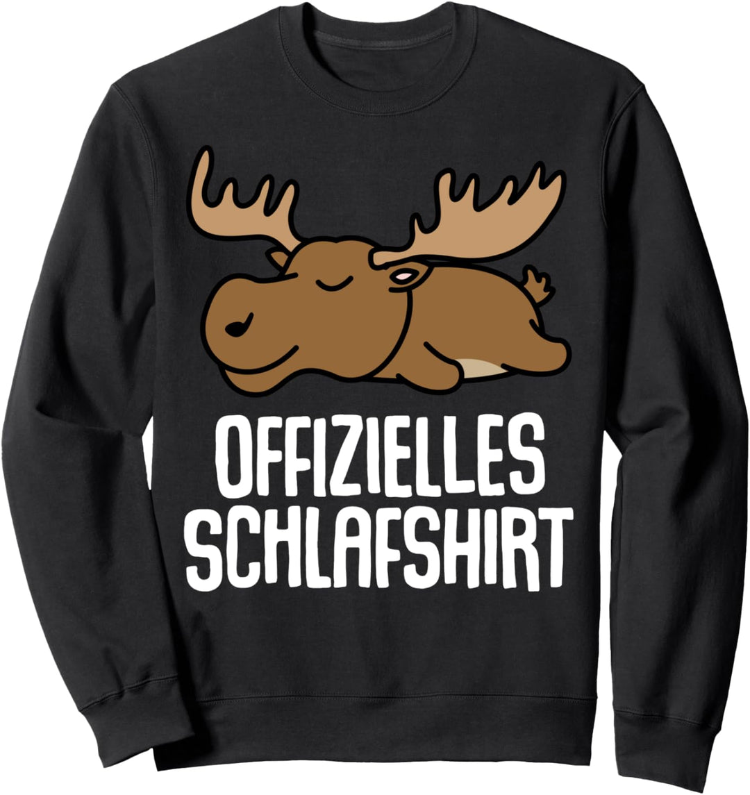 Offizielles Schlafshirt Elch Pyjama Nachthemd Geschenk Sweatshirt