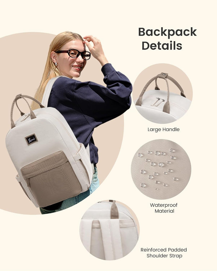 LOVEVOOK Rucksack Damen, Laptop Schulrucksack Teenager Schultasche Mädchen 15.6 Zoll Backpack Women