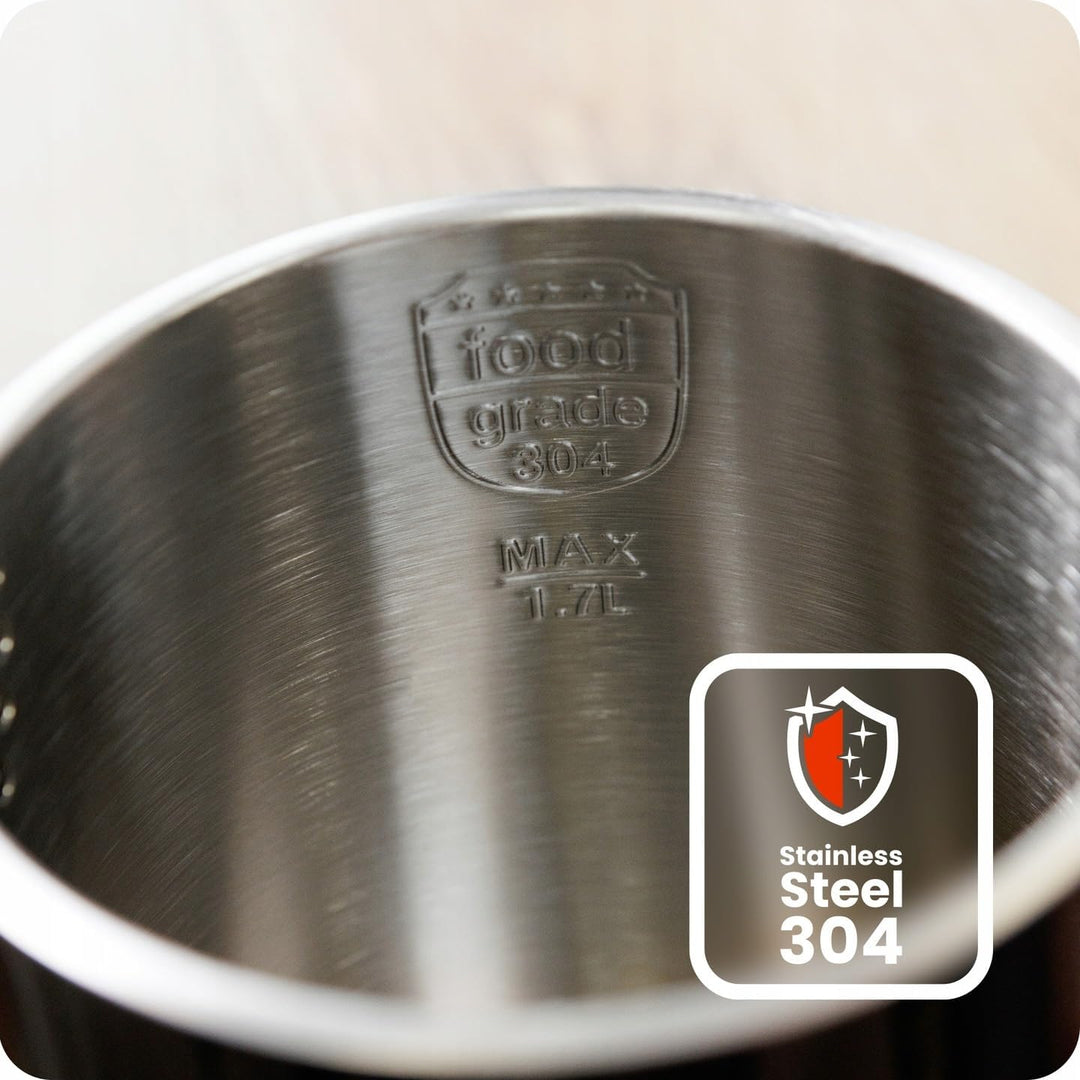 1,7L Wasserkocher Touchpanel Holzgriff Modern 2200W