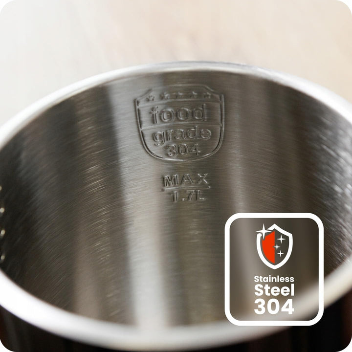 1,7L Wasserkocher Touchpanel Holzgriff Modern 2200W