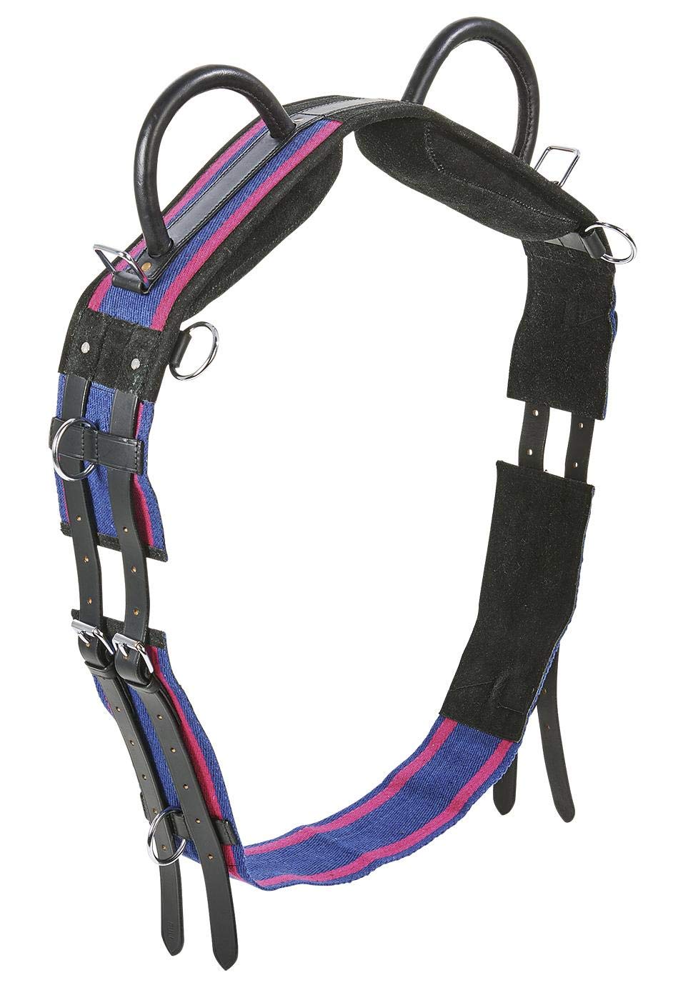 Longiergurt Double navy/passion pink Pony, navy/passion pink Pony