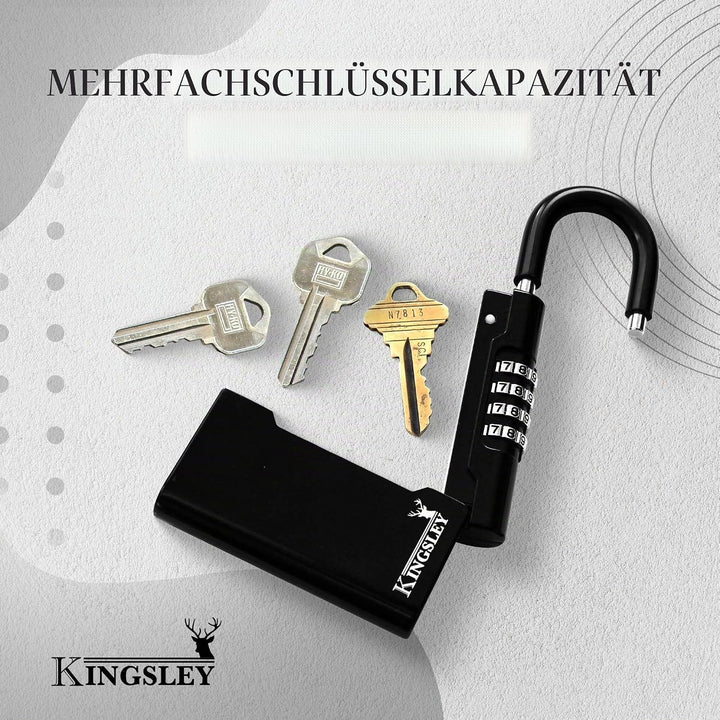 Kingsley Guard-a-Key Schlüsselsafe, Schwarz, Schwarz
