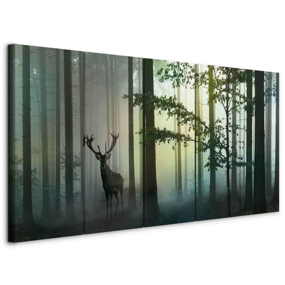 murando - Bilder Wald 150x60 cm Vlies Leinwandbild 5 tlg Kunstdruck modern Wandbilder XXL Wanddekora