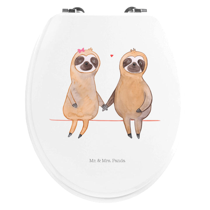 Mr. &amp; Mrs. Panda Motiv WC Sitz Faultier Pärchen - Geschenk, Klodeckel, Faultier Deko, Toilette, Klob