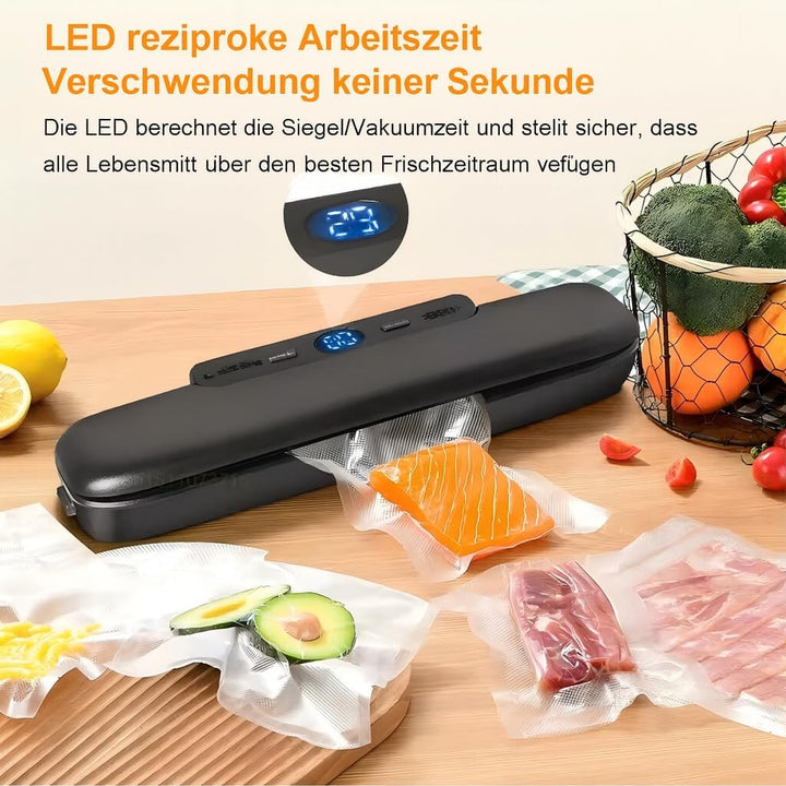 Vakuumierer, Automatischer Lebensmittel-Vakuumiergerät, One-Touch-Vakuumversiegelung für die Konserv