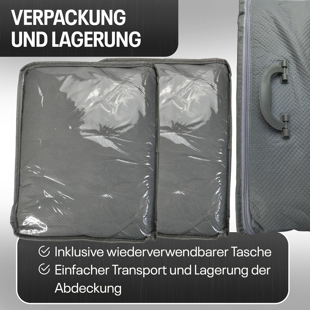 Tec for me Hagelschutz Abdeckplane Auto – Premium Hybrid Abdeckung, Auto Hagelschutzplane mit 4 mm S