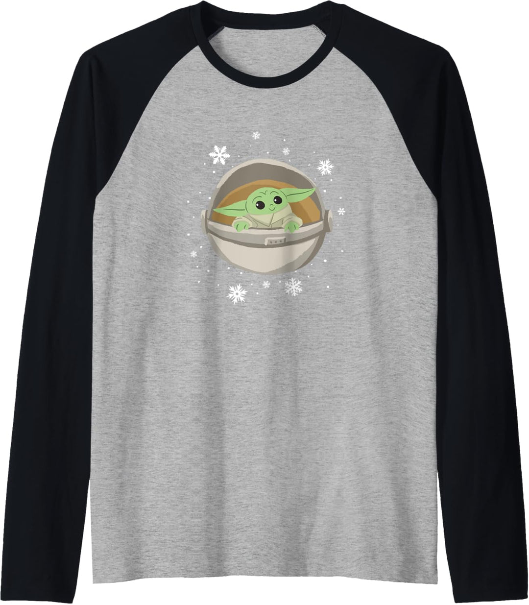 Star Wars The Mandalorian The Child Snowfall Cartoon Raglan