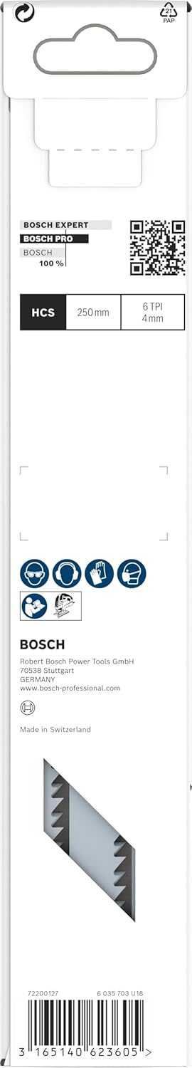 Bosch 3x PRO Wood precise T1044DP Stichsägeblatt (für Bauholz, Weichholz, Länge 250 mm, Professional