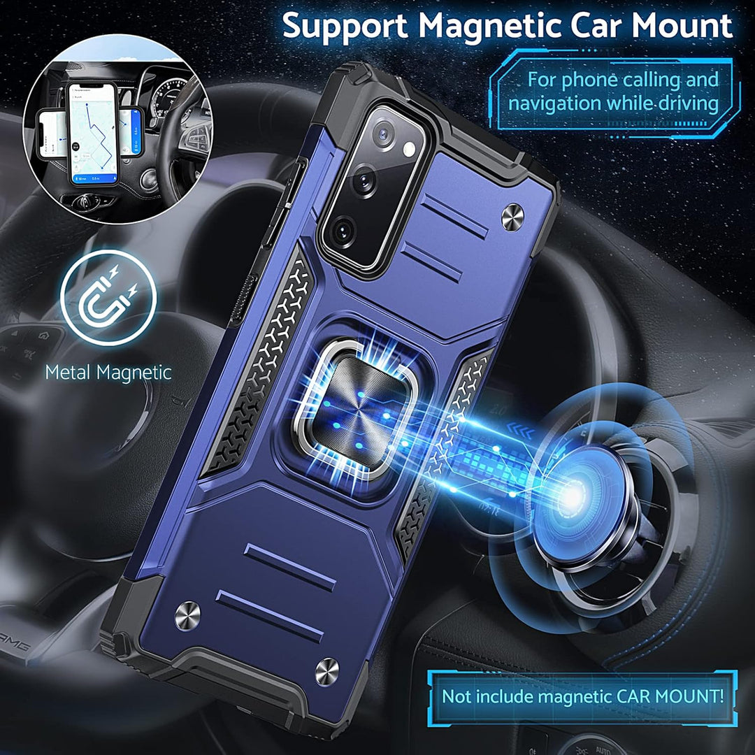 DASFOND Armor Hülle für Samsung Galaxy S20 FE 4G/5G Case Militär Stossfest Handyhülle [Upgrade 2.0]