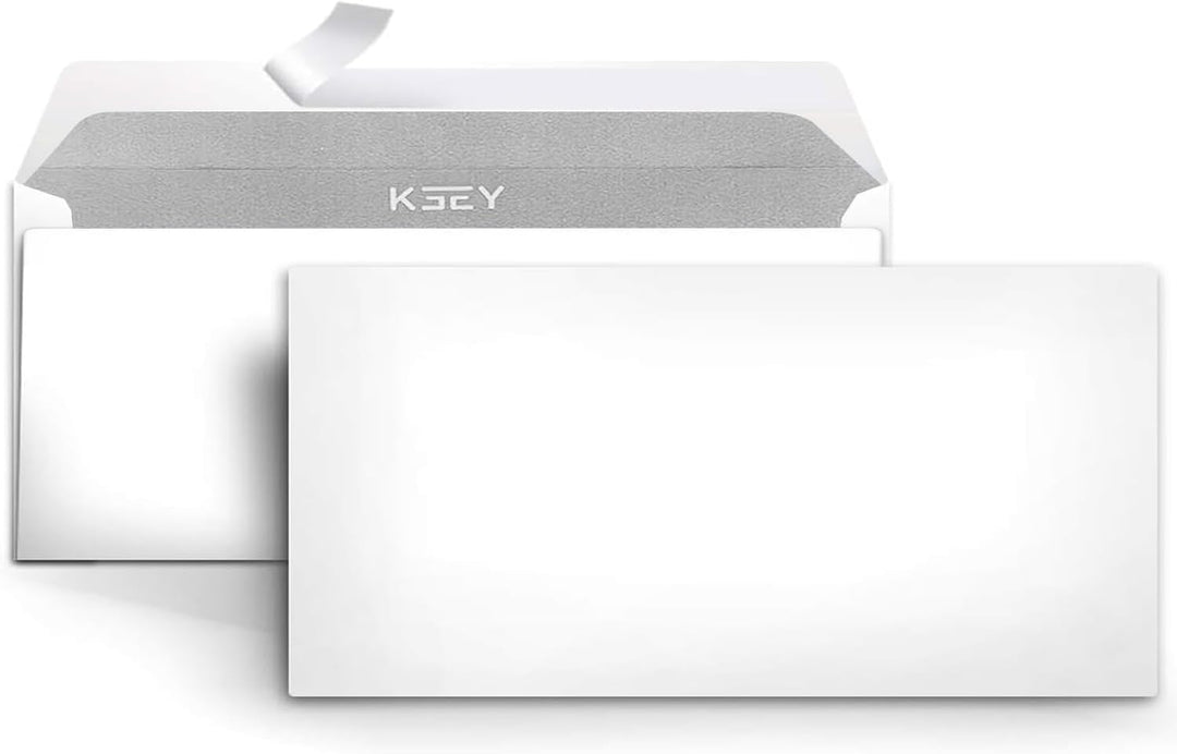 1000 Briefumschläge ohne Fenster DIN Lang, 110 mm x 220 mm, 80g/m² Papier, weisse Briefumschläge mit