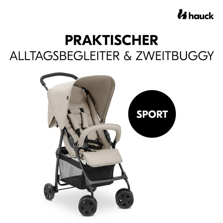 hauck Buggy Sport, Ultra Leicht - nur 5,9 kg, für Kinder bis 15 kg, Klein Zusammenklappbar, Reisebug