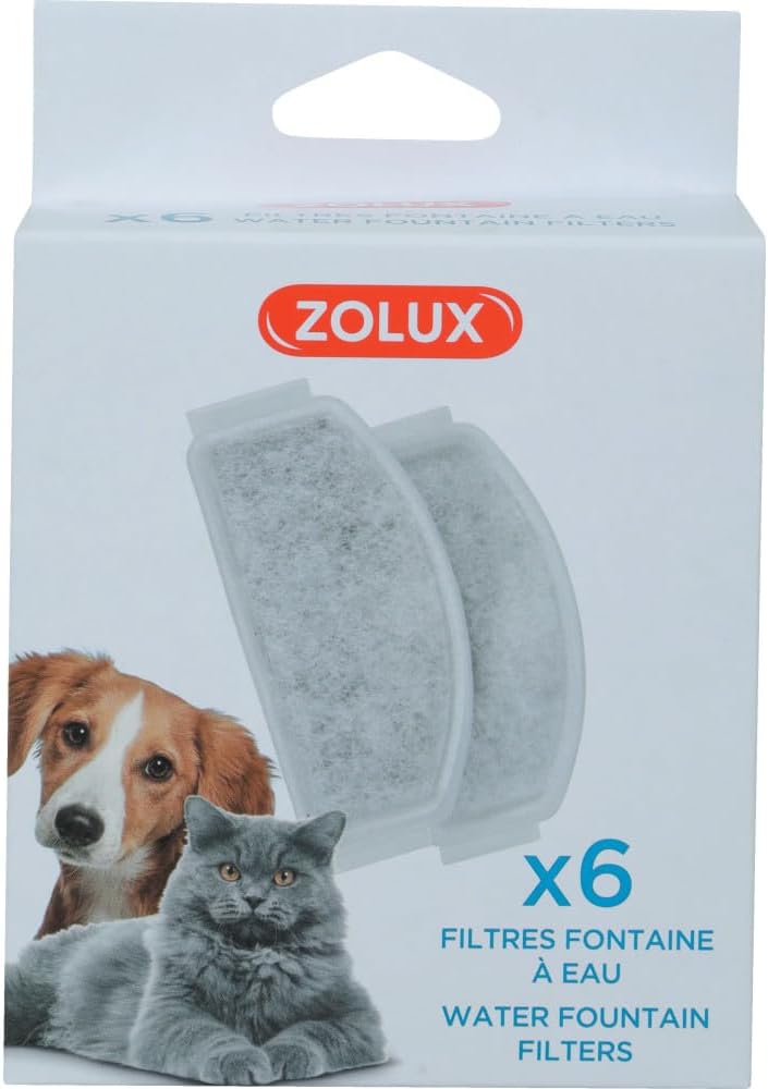 Zolux - 6 Ersatzfilter für Brunnen 2 Liter und Calypso