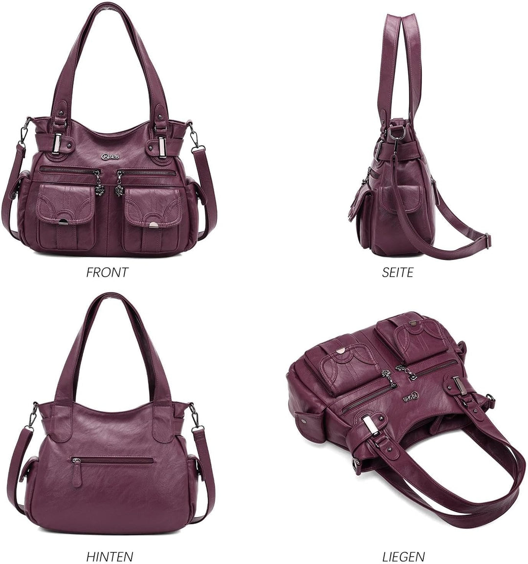 KL928 Tasche Damen Handtasche Umhängetaschen Damenhandtasche Schultertasche Lederhandtasche elegante