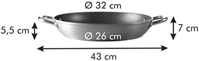 Tescoma Bratpfanne, Plastik, grau, 43.5 x 32.6 x 7.1 cm Grau 43.5 x 32.6 x 7.1 cm, Grau 43.5 x 32.6
