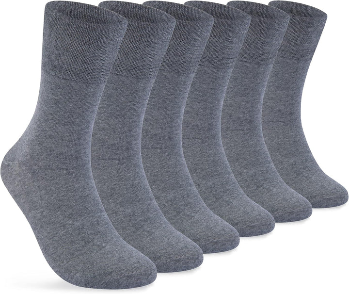 Diabetikersocken ohne Gummi &amp; ohne Naht 97% Baumwolle (6 Paar) Diabetiker Socken mit Komfortbund für