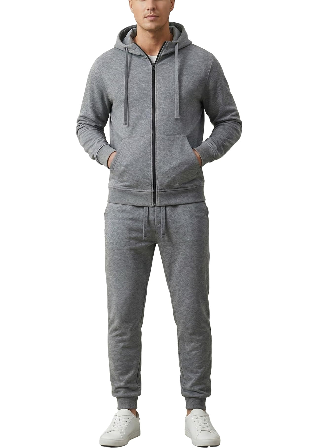 W JIANWANG Trainingsanzug Herren Hoodie Baumwolle Jogginganzug Herren Athletisch Komfortabel Tracksu