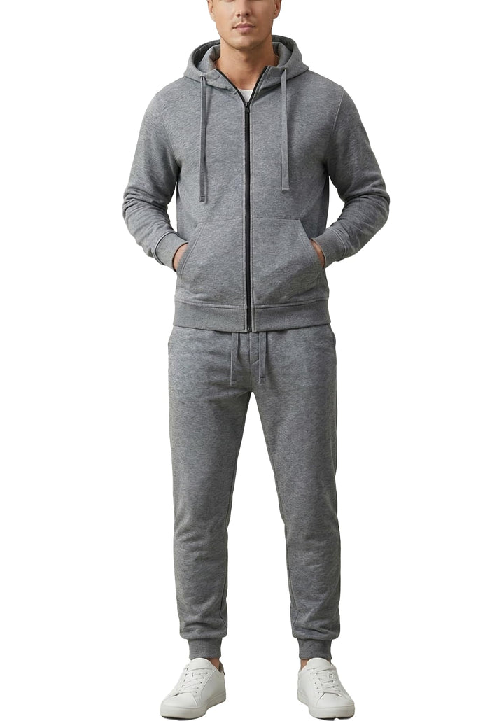 W JIANWANG Trainingsanzug Herren Hoodie Baumwolle Jogginganzug Herren Athletisch Komfortabel Tracksu
