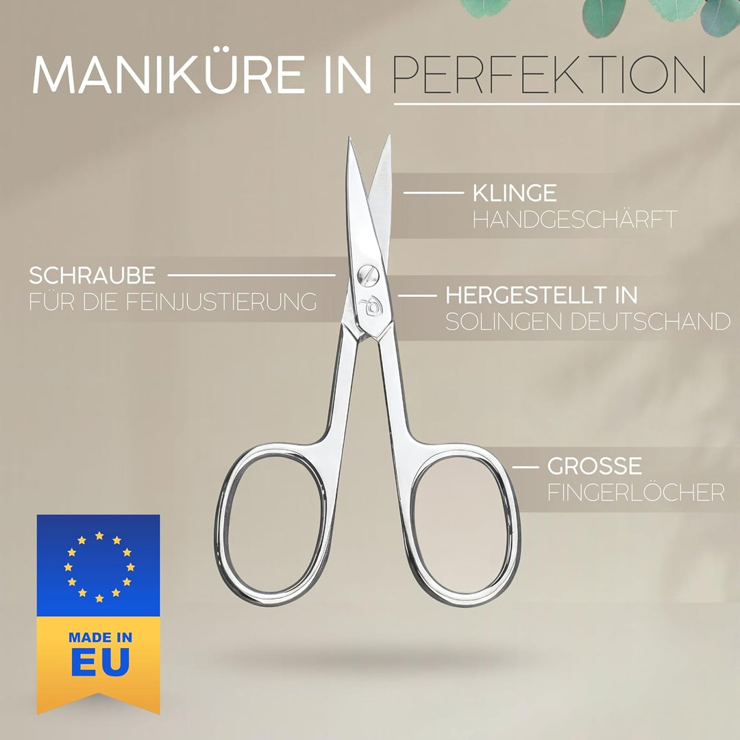 marQus Maniküre Set 4 teilig praktisch und kompakt- mit Feile aus Solingen, das praktische Nagelpfle