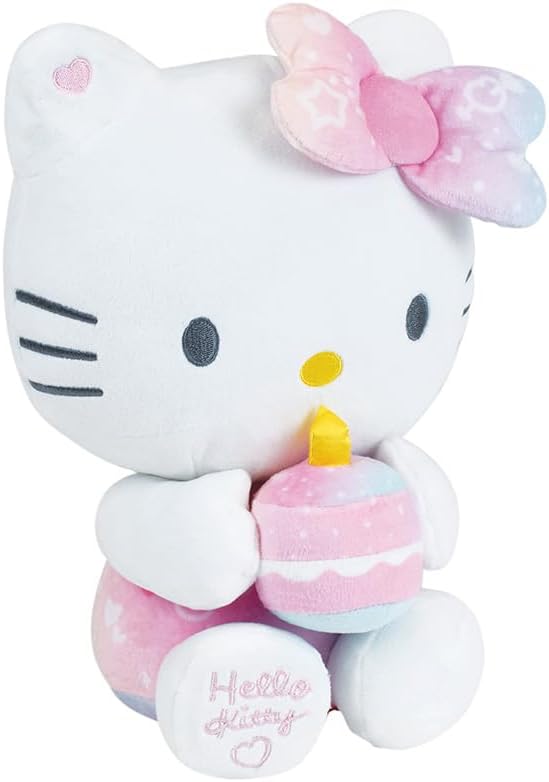Jemini 024404 Hello Kitty Plüschtier, interaktiv, Geburtstag, +/- 26 cm (Lied, Kerze und Lachen)