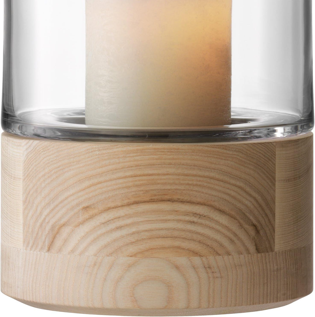 LSA Lotta Windlicht & Unterteil Aus Esche H22.5cm Klar * 22,5 cm, 22,5 cm