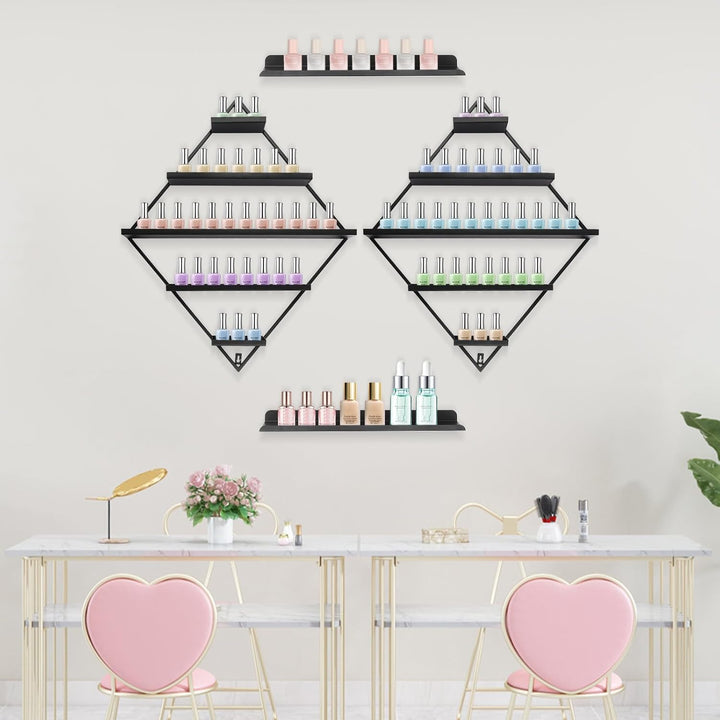 5 Ebenen Rhombus Nagellack Organizer Regal Display, Nagellack Regal, Wandregal Nagellackständer, Met